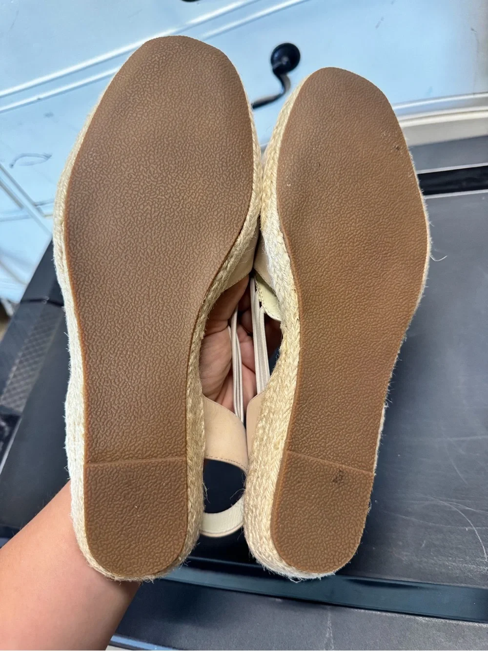 David Tate Leather Women’s Espadrille Slingback Flats Size 10